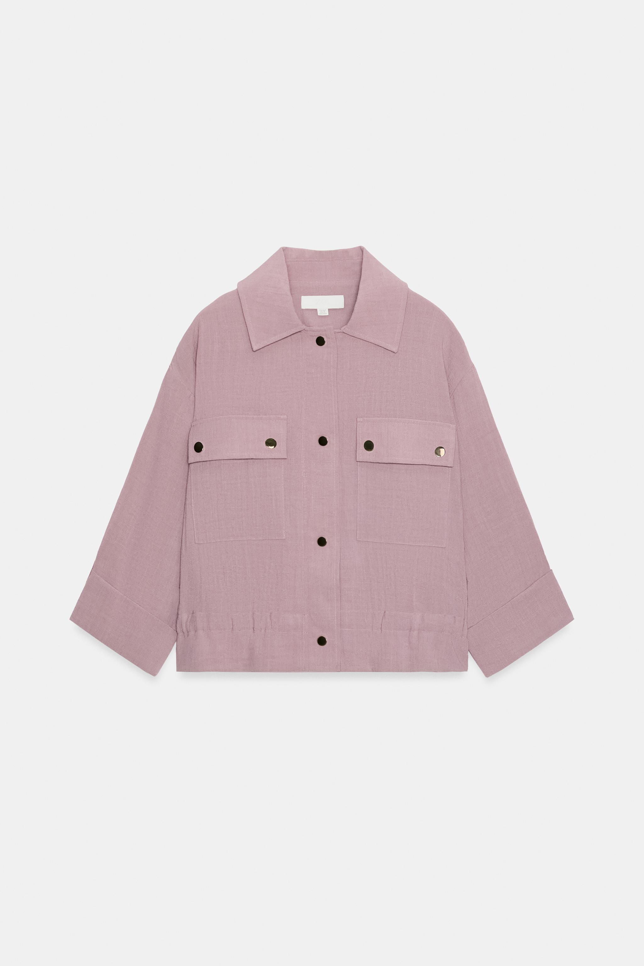 CROPPED ROLLED-SLEEVE JACKET